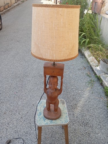 Lampe statue africaine - lampe,