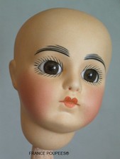 Tête poupée  BRU JNE 7 Asiatique porcelaine peinte- REPRODUCTION FRANCE POUPEES
