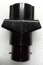 Douille Voleuse B22 en Bakélite Noir Lustre, Chevet TBE