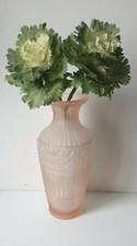 Vase verre rose style espaivet cristallerie vintage art deco