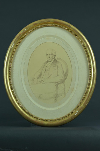 Ancien dessin portrait homme - ancien,