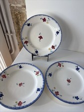 3 ASSIETTES PLATES DIGOIN SARREGUEMINES Service MARY LOU vintage Déco