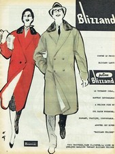 Publicité Advertising 029 1958  Blizzand Boussac René Gruau  pelisse manteau