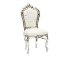 Fauteuil Chaise Feuille Argent