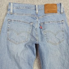 Défaut Levis 512-Premium Slim-Taper Jeans Hommes W28 L32 Bleu Clair Stretch Zip