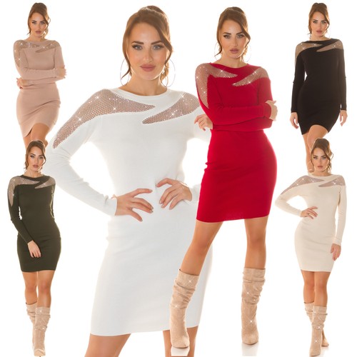 Robe maille manches - robe,