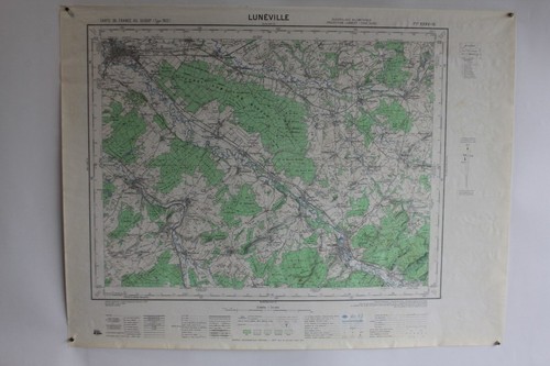 Ancienne carte ign - carte, lunéville