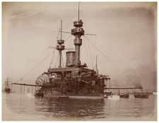 France, Marine, Cuirassé Redoutable vintage albumen print Tirage albuminé  2