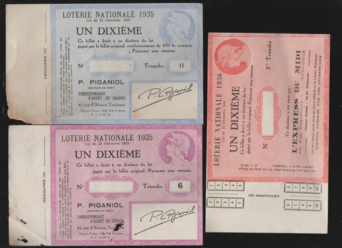 Lot billets loterie - billets,