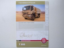 Catalogue, brochure, camion, truck,Tatra T 810 6x6 Troop Carrier, cabine Renault