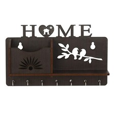 Porte-clés design mural en bois pour décoration murale cintre en bois crochet...