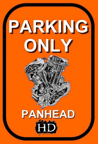 Plaque parking only - parking, harley