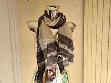 Foulard chèche mixte homme femme blanc gris noir