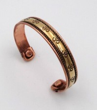 Bracelet magnétique signe Om en cuivre aimants Anti-Douleurs Rhumatisme Arthrose