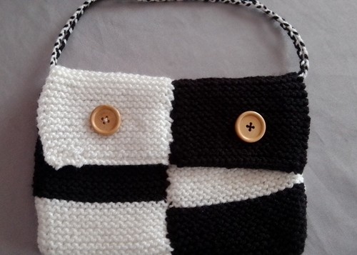 Petit sac main tricot - main,