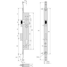 Serrure 3 points pêne dormant