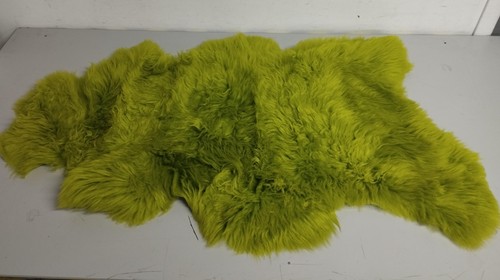 Tapis peau mouton vert 100 - tapis,