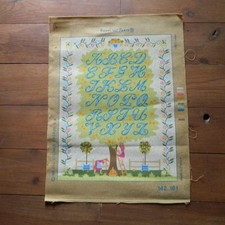 Royal Paris Abécédaire ABC Arbre Canevas Broderie Point Aiguille Neuf 45x60cm