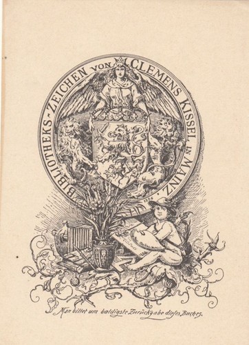 Exlibris page emblème - exlibris, page-emblème