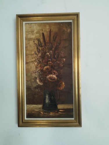 Huile sur toile bouquet - huile,