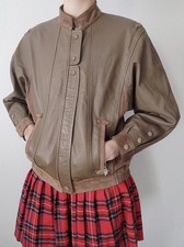 Veste bombers cuir marron