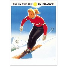 Affiche vintage Ski in the Sun
