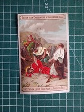 BX16 image pieuse gaufrée satin - chocolat Aiguebelle IX Jésus tombe 3ème fois