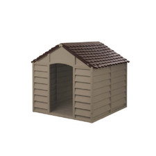 Grande niche pour chien Starplast en résine beige et marron 86X84X82 cm