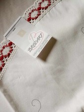 Nappe ronde à broder et ourlée tissu 100% coton - 1 mètre de diamètre Brod'Art