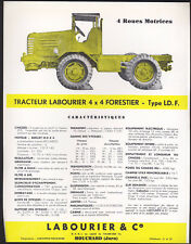 AUTOMOBILIA Prospectus publicité TRACTEUR LABOURIER Forestier vintage truck ad 