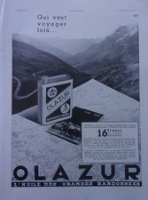 PUBLICITE    huile  OLAZUR