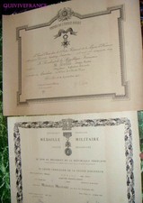 DIPL3005 - 2 DIPLOMES MEDAILLE