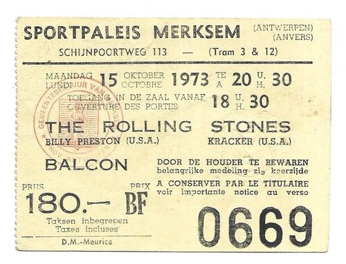 Rare ticket billet concert - /,