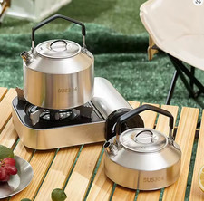 Bouilloire de Camping 1 litre théière de Camping de cuisine légère INOX