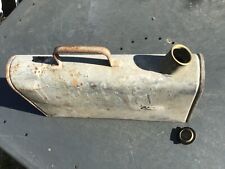 ANCIEN JERRICAN BIDON À ESSENCE EN TÔLE GRISE. GARAGE ENTRETIEN