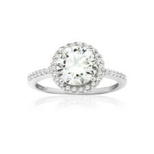 Argent Sterling Halo Bague de