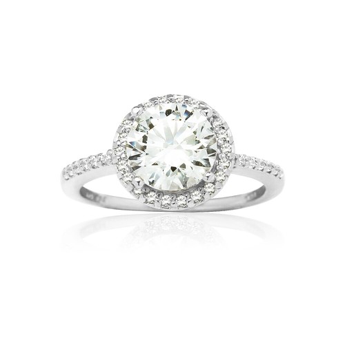 Argent sterling halo bague - sterling,