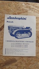 CATALOGUE/BROCHURE TRACTEURS A CHENILLES LAMBORGHINI