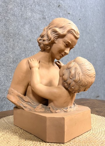 Maternité sculpture terre - maternité,,
