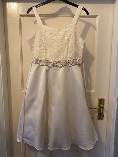 Robe rose style satin fille