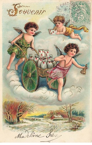 Carte gaufrée souvenir - carte,