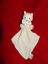 Doudou Peluche Kaloo Chat, Tigre Ecru Orange Mouchoir Lange