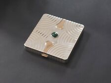 ART DECO COMPACT CASE RAMSDEN ROED SILVER GOLD POUDRIER ARGENT OR 1936 RARE