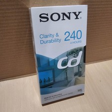 cassette vidéo VHS vierge NEUVE scellée sealed - SONY 240 - clarity CD
