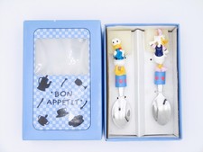 RARE - Figurine Donald & Daisy Duck Cuillère Spoon Disney - Avenue Of The Stars