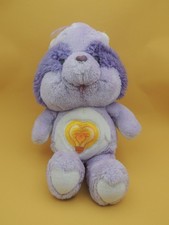 Bisounours - Bright Heart Raccoon - Raton Laveur Violet Peluche 80's - KENNER