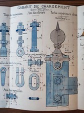 DESSIN ECOLE SPECIALE DE TRAVAUX PUBLICS MATERIEL VOIE CHEMIN DE FER 1937