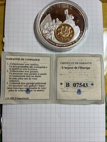 Médaille argent europe - argent,