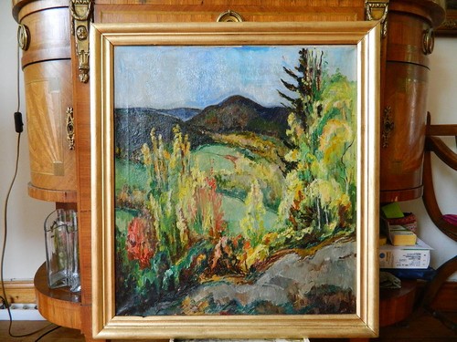 Tableau huile sur - , toile