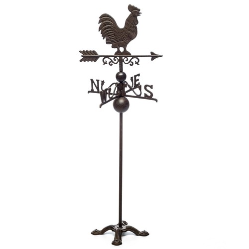Girouette sur pied motif coq - sur,